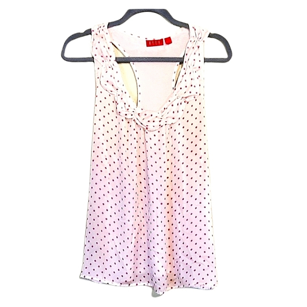 Elle sleeveless poka dot top